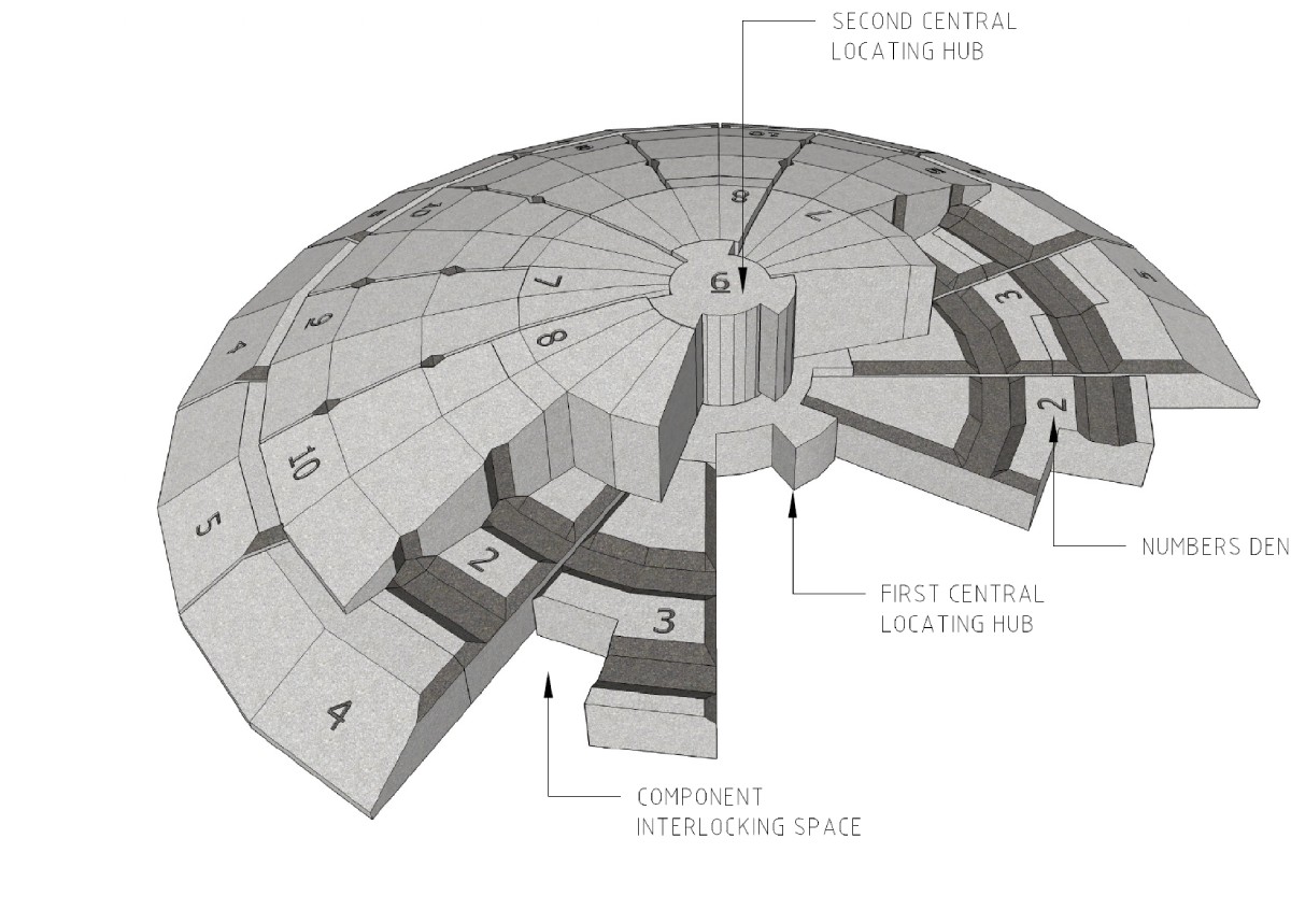 wave pod modular concrete cutaway